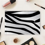 White Tiger Skin Cosmetic Bag (Large)  Back