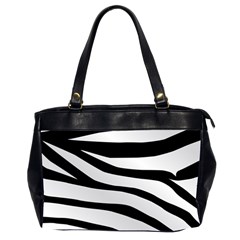 White Tiger Skin Office Handbags (2 Sides)  by BangZart