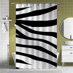 White Tiger Skin Shower Curtain 48  X 72  (small)  by BangZart