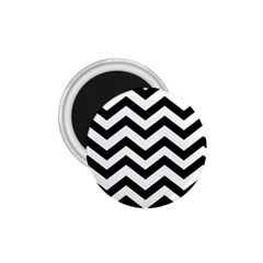 Black And White Chevron 1 75  Magnets by BangZart