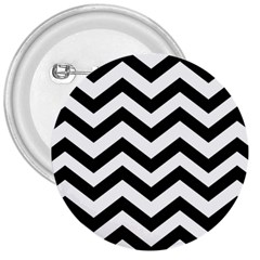 Black And White Chevron 3  Buttons by BangZart