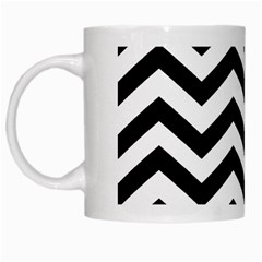 Black And White Chevron White Mugs by BangZart