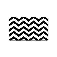 Black And White Chevron Magnet (name Card) by BangZart