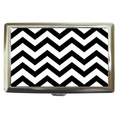 Black And White Chevron Cigarette Money Cases by BangZart