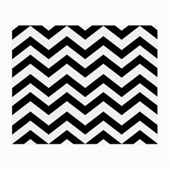 Black And White Chevron Small Glasses Cloth by BangZart