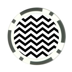 Black And White Chevron Poker Chip Card Guard by BangZart