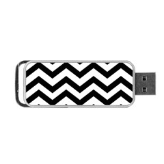 Black And White Chevron Portable Usb Flash (one Side) by BangZart