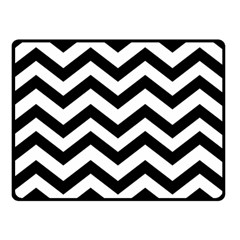 Black And White Chevron Double Sided Fleece Blanket (small)  by BangZart