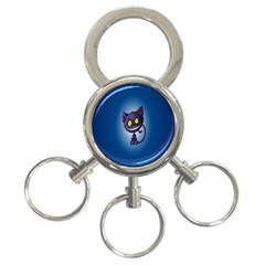 Funny Cute Cat 3-ring Key Chains by BangZart