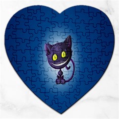 Funny Cute Cat Jigsaw Puzzle (heart) by BangZart