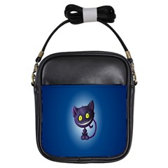 Funny Cute Cat Girls Sling Bags