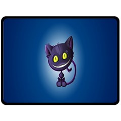 Funny Cute Cat Fleece Blanket (large)  by BangZart