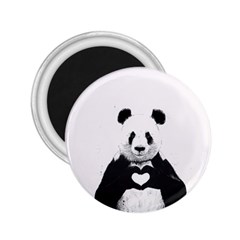 Panda Love Heart 2 25  Magnets by BangZart