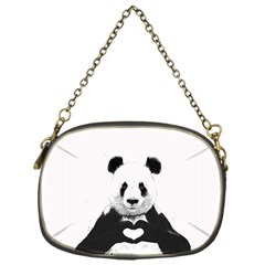 Panda Love Heart Chain Purses (one Side)  by BangZart