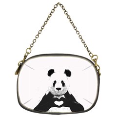 Panda Love Heart Chain Purses (two Sides)  by BangZart