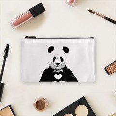 Panda Love Heart Cosmetic Bag (small)  by BangZart