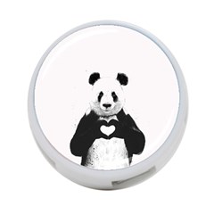 Panda Love Heart 4-port Usb Hub (one Side) by BangZart