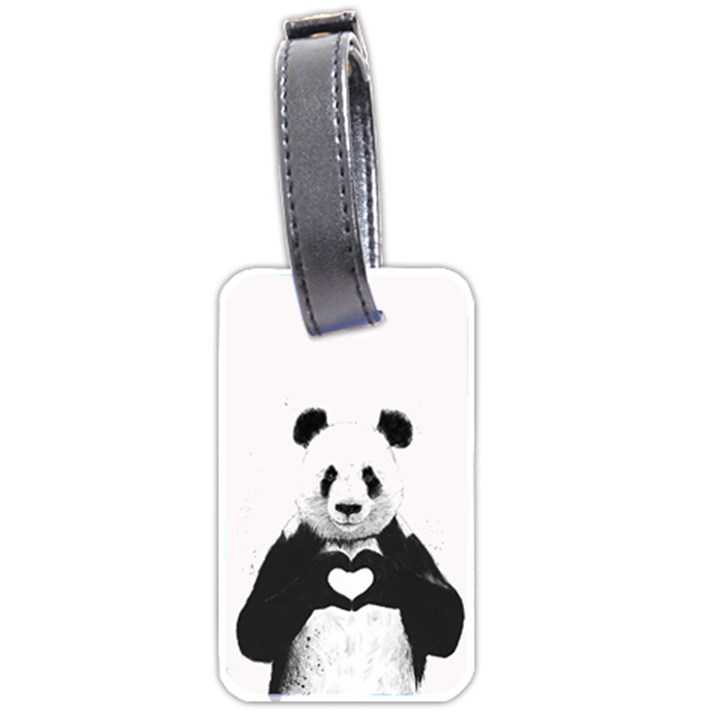 Panda Love Heart Luggage Tags (Two Sides)