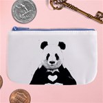 Panda Love Heart Large Coin Purse Front