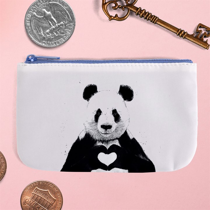 Panda Love Heart Large Coin Purse