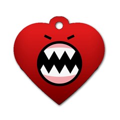 Funny Angry Dog Tag Heart (two Sides) by BangZart