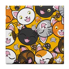 Cats Cute Kitty Kitties Kitten Tile Coasters by BangZart