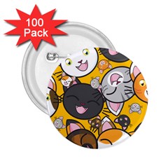 Cats Cute Kitty Kitties Kitten 2 25  Buttons (100 Pack)  by BangZart