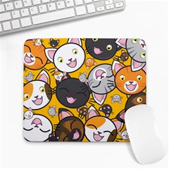 Cats Cute Kitty Kitties Kitten Large Mousepads by BangZart