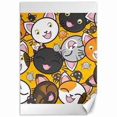 Cats Cute Kitty Kitties Kitten Canvas 12  X 18   by BangZart