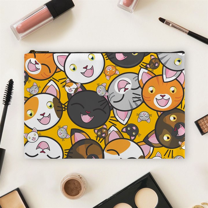 Cats Cute Kitty Kitties Kitten Cosmetic Bag (Large) 