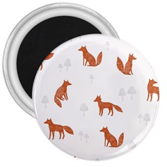 Fox Animal Wild Pattern 3  Magnets by BangZart