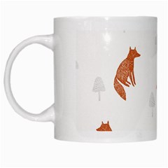 Fox Animal Wild Pattern White Mugs by BangZart