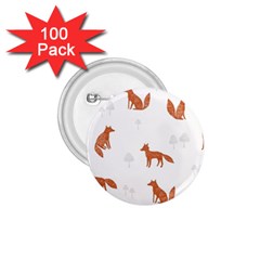 Fox Animal Wild Pattern 1 75  Buttons (100 Pack)  by BangZart