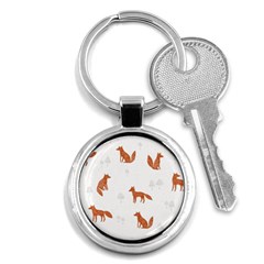 Fox Animal Wild Pattern Key Chains (round)  by BangZart