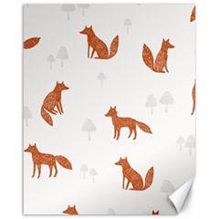 Fox Animal Wild Pattern Canvas 16  X 20   by BangZart