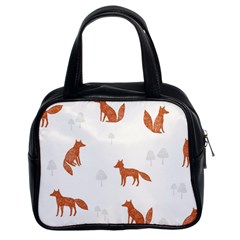 Fox Animal Wild Pattern Classic Handbags (2 Sides) by BangZart