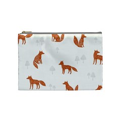 Fox Animal Wild Pattern Cosmetic Bag (medium)  by BangZart