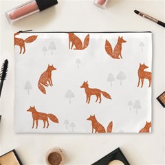 Fox Animal Wild Pattern Cosmetic Bag (xl) by BangZart