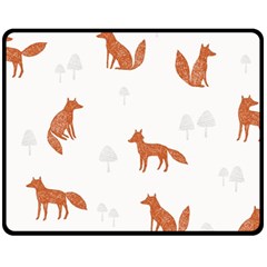 Fox Animal Wild Pattern Fleece Blanket (medium)  by BangZart