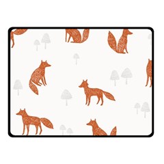 Fox Animal Wild Pattern Fleece Blanket (small) by BangZart