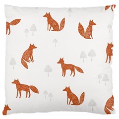 Fox Animal Wild Pattern Large Cushion Case (one Side) by BangZart