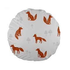 Fox Animal Wild Pattern Standard 15  Premium Round Cushions by BangZart