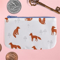 Fox Animal Wild Pattern Large Coin Purse