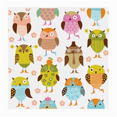 Cute Owls Pattern Medium Glasses Cloth (2-side) by BangZart