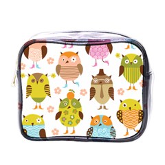 Cute Owls Pattern Mini Toiletries Bags by BangZart