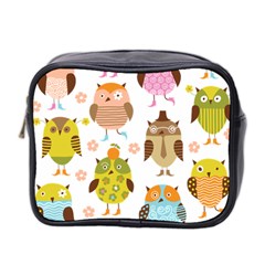 Cute Owls Pattern Mini Toiletries Bag 2-side by BangZart