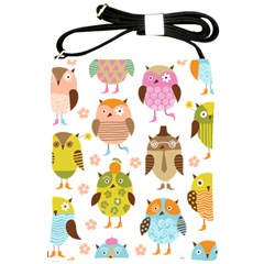 Cute Owls Pattern Shoulder Sling Bags by BangZart