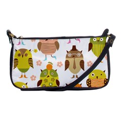 Cute Owls Pattern Shoulder Clutch Bags by BangZart