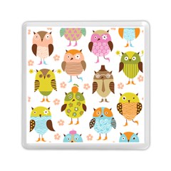 Cute Owls Pattern Memory Card Reader (square)  by BangZart