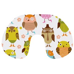 Cute Owls Pattern Travel Neck Pillows by BangZart